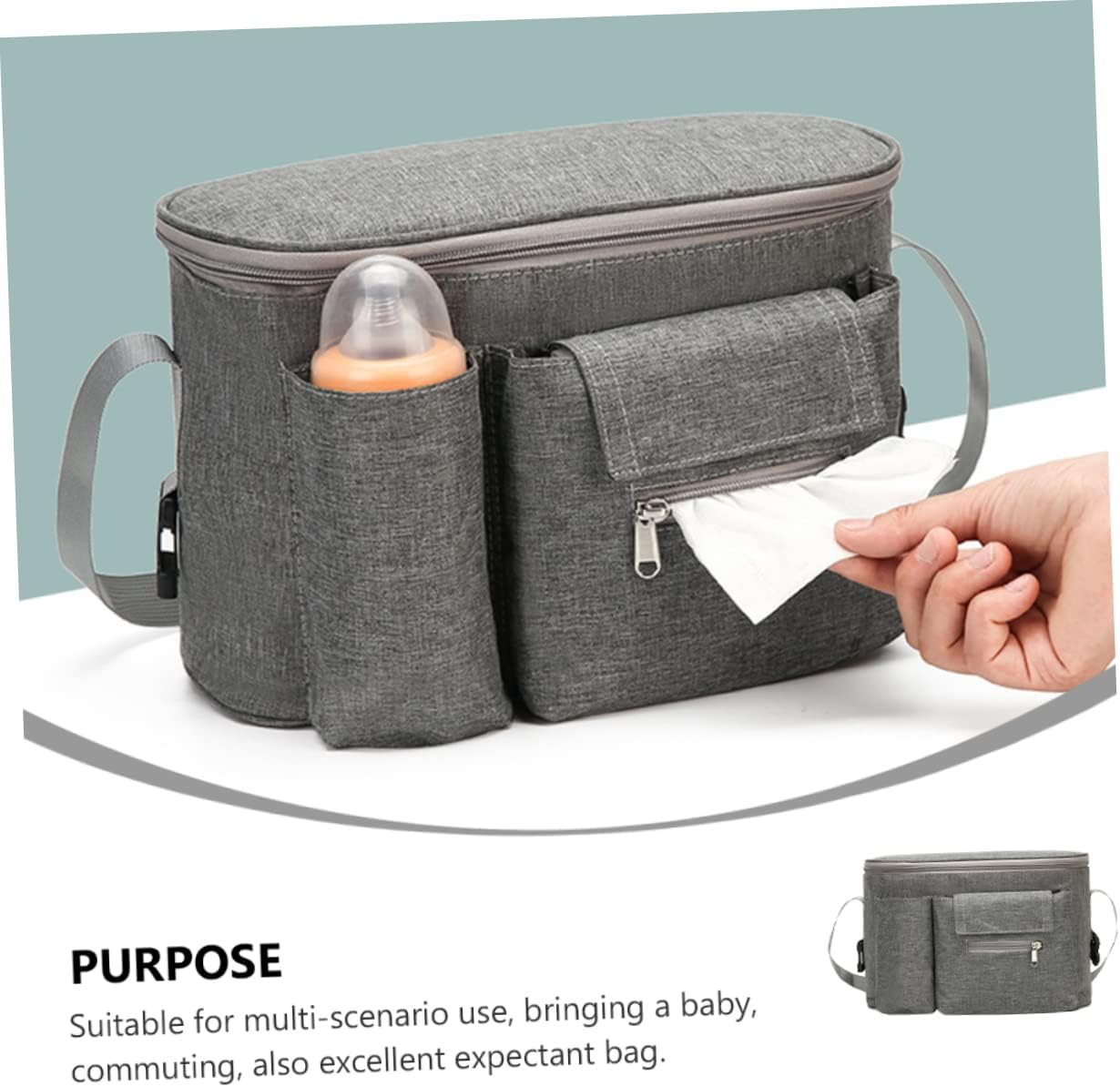 Nursery Bag Diaper Pouch Stroller Backpack Nappy Bag Large Organizer for Travel