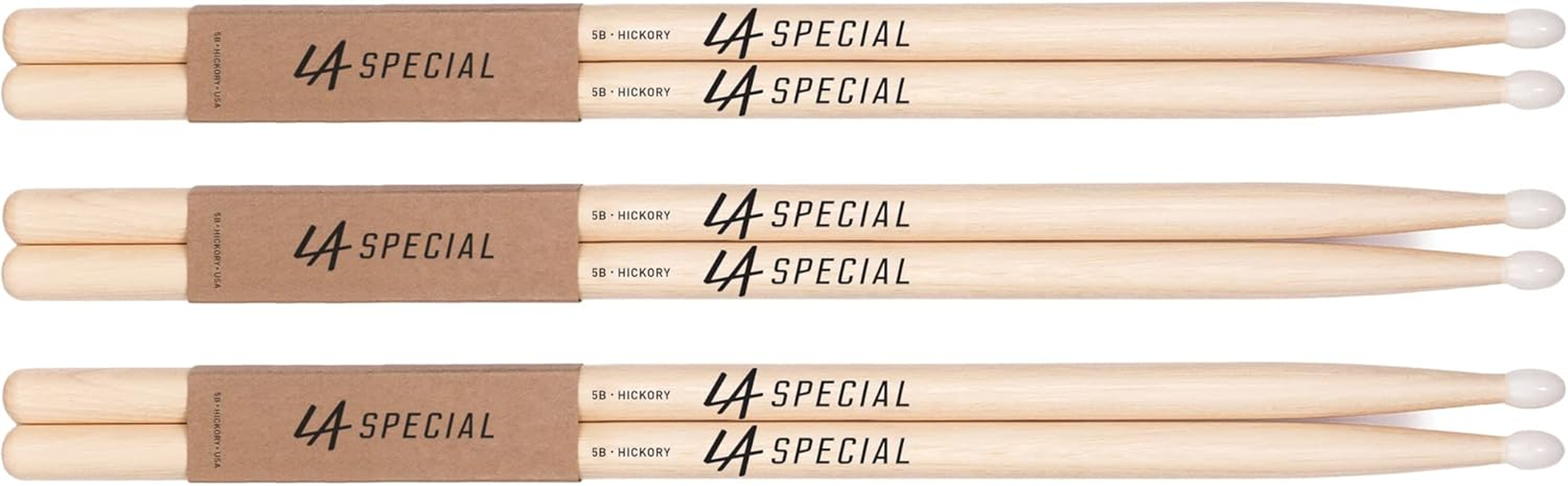 Promark LA Specials Drum Sticks - 7A Drumsticks - Drum Sticks Set for Acoustic Drums or Electronic Drums - Oval Wood Tip - Hickory Drum Sticks - Consistent Weight and Pitch - 3 Pairs image number 5
