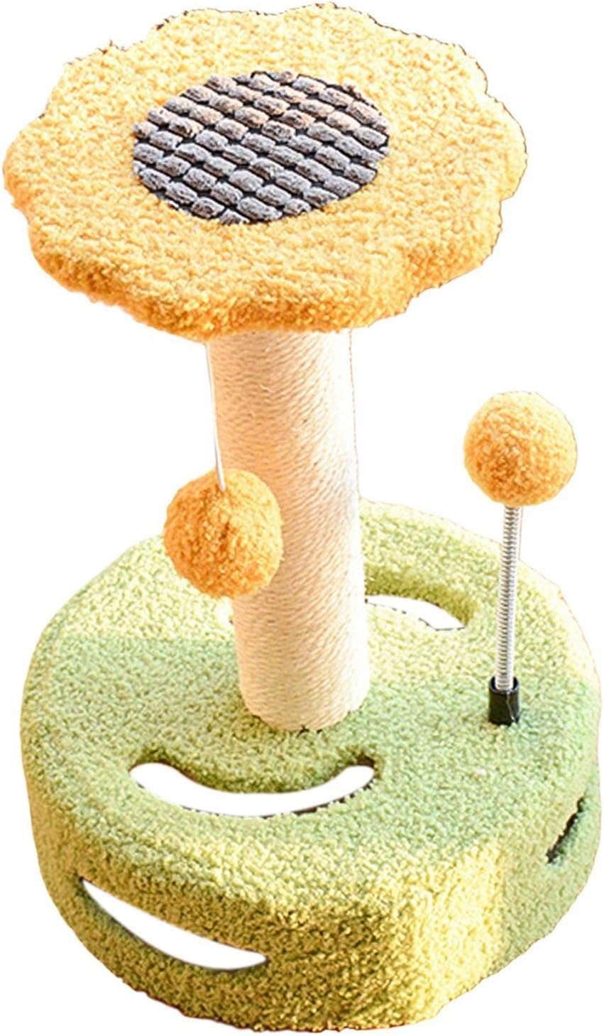 Cat Scratching Post Sisal Rope Scratch Post Cat Furniture Protector Cat for Rest Scratcher for Pet Supplies, Pink Light Blue (Color : Yellow Green) image number 4