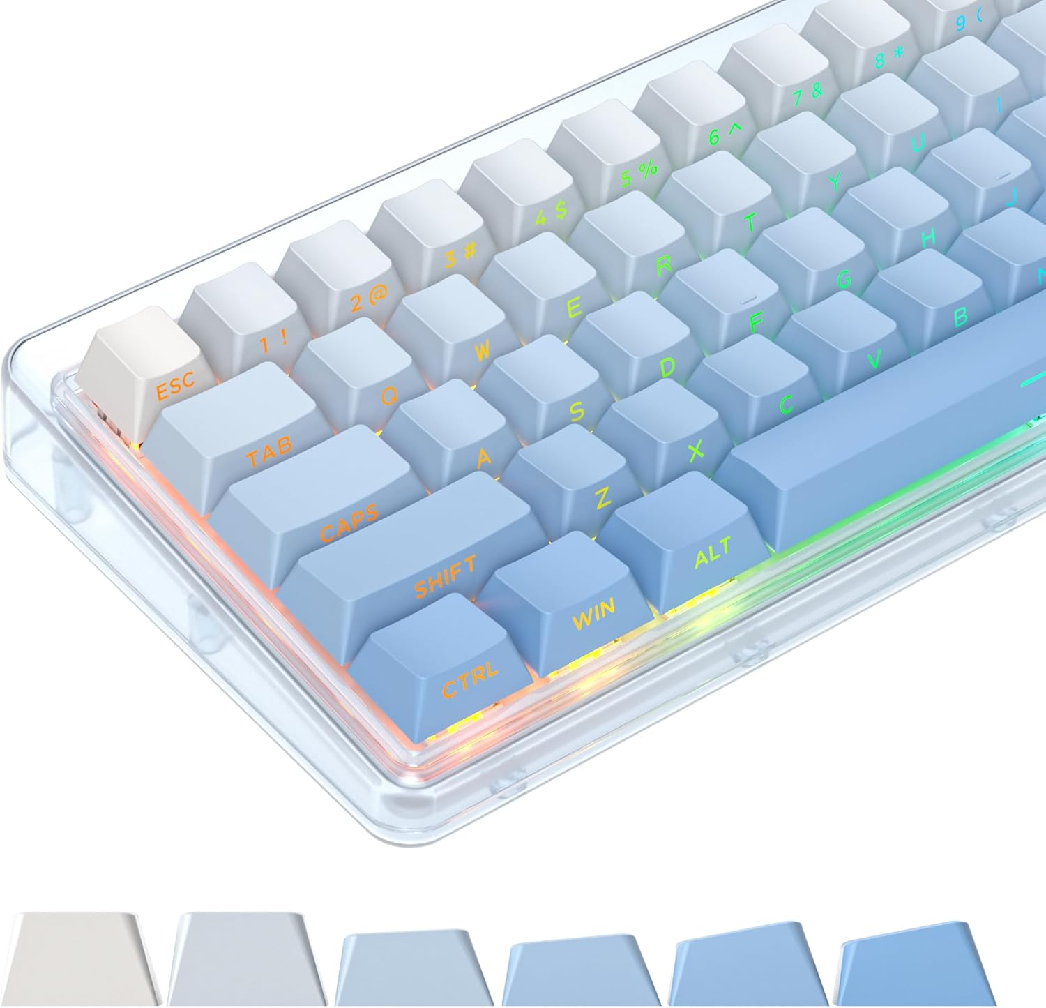 XDA PBT Key Cap, 138 Keys Dye Sublimation Coffee Cat Custome Key Cap Set for Cherry/Gatron MX Switches 60 Percent/68/61 Gaming Mechanical Keyboard