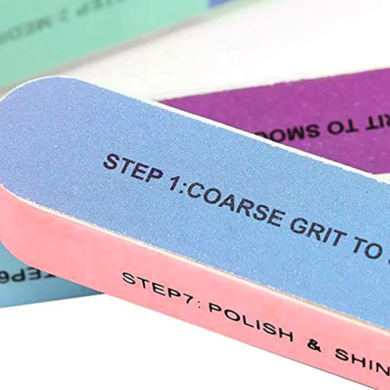 AIMALL Professional 7-Sided Nail File & Buffer - Premium Sanding Manicure Tool for Natural Nails - Portable Design for Home and Salon Use image number 2