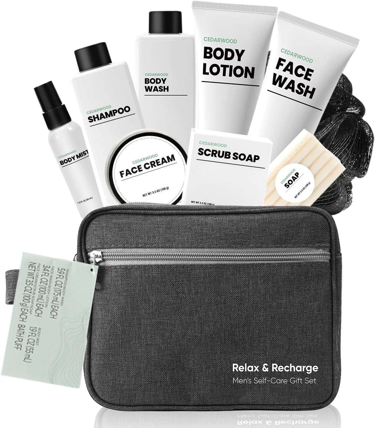 Fathers Day Gift, Mens Gifts Body & Earth 10PCS Fathers Day Gifts for Dad, Birthday Gifts for Men, Gift Baskets for Men Cedarwood Mens Bath Set, Gifts Set for Him, Dad, Husband, Boyfriend, Unique Ideas for Him, Father'S Day Gifts, Christmas. image number 4