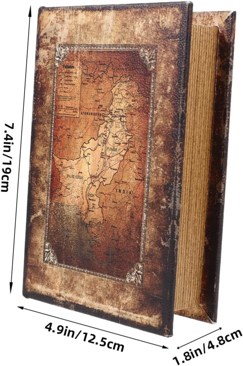 Garneck Vintage Book Shaped Storage Box Faux Book Box Jewelry Organizer for Home Office Shelf Display image number 5