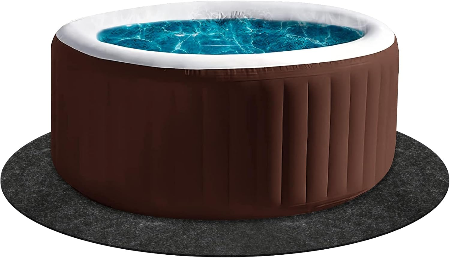 78 Inch Hot Tub Mat, round Hot Tub Flooring Protector Water-Absorbent anti Skidding Hot Tub Floor Mat for Outdoor Indoor Spa Pool Protector Mat Protect Hot Tubs from Wear