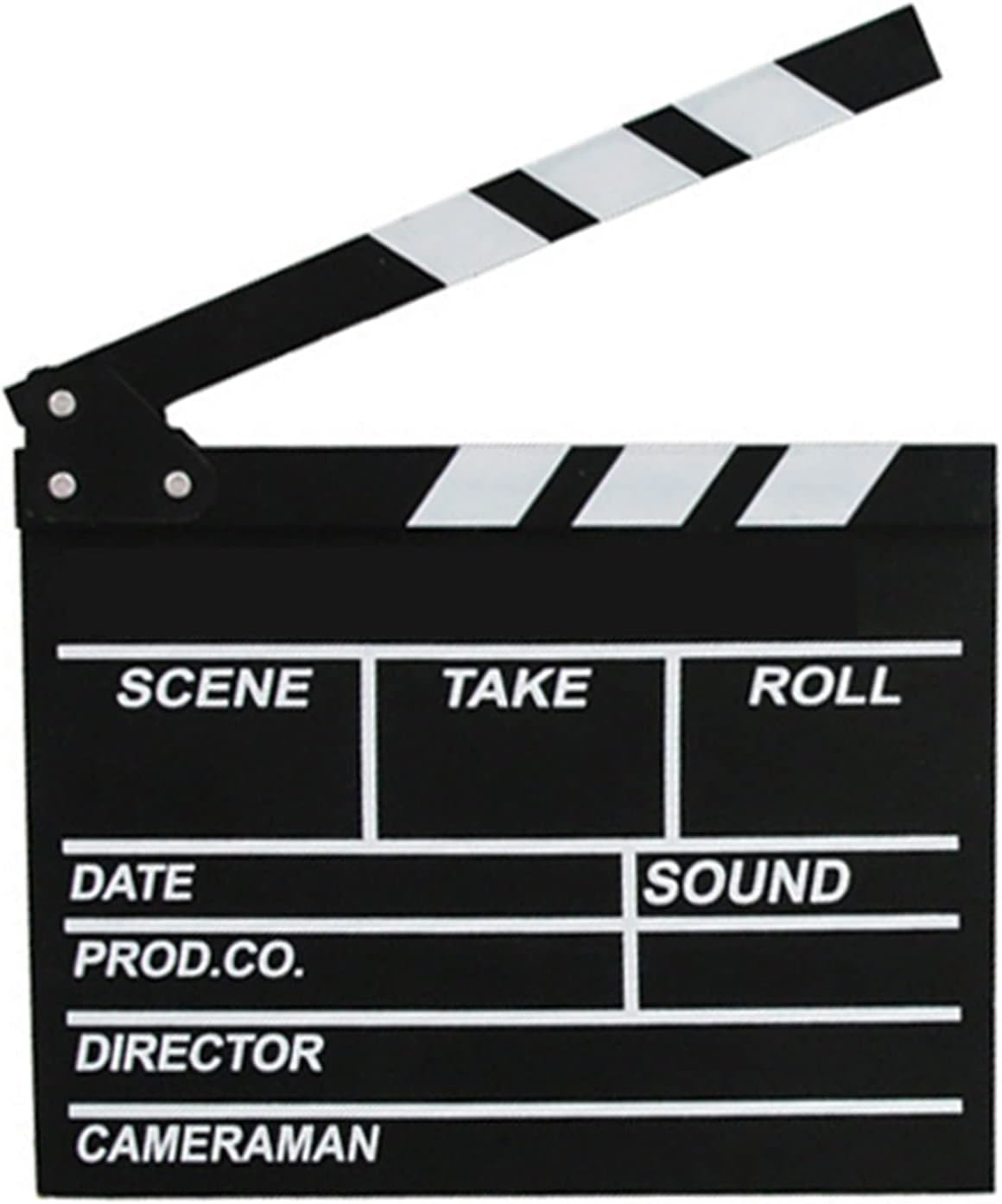 Movie Film Clap Board, Black Wooden Clapper Board for Director, Wood Material, 20 X 20Cm image number 6