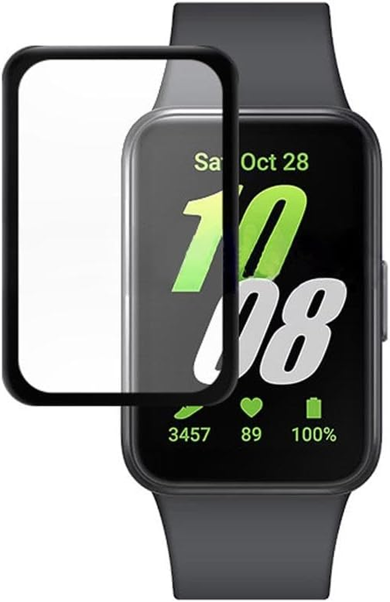 3 PCS Tempered Glass Film for Samsung Fit 3 Screen Protection, Clear Full Protective Anti-Scratch Tempered Film for Samsung Galaxy Fit3 Wristband Screen Protector Cover image number 4