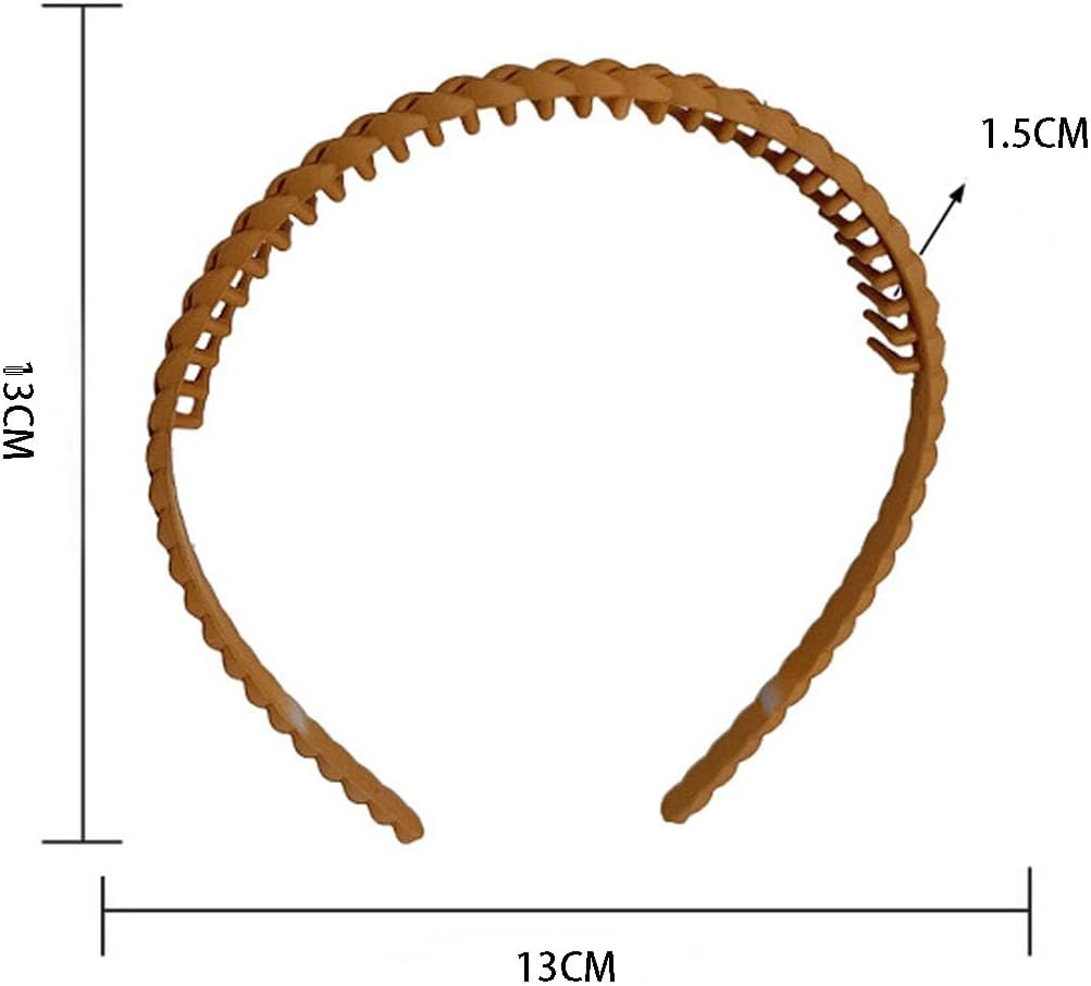 Headbands with Teeth 10PCS, Thin Non-Slip Headband DIY Hairbands,Multicolor image number 6