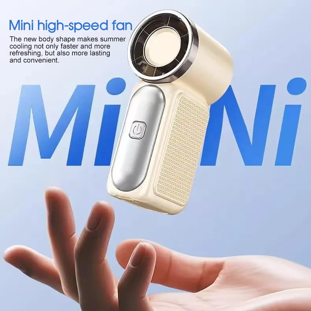 LEDON 3000Mah Portable Mini Ice Cooling Fan with LED Display &ndash; Handheld Turbo Fan with ICE Refrigeration, 360&deg; Strong Airflow, USB-C Fast Recharge, Ultra-Light Pocket Air Conditioner image number 3