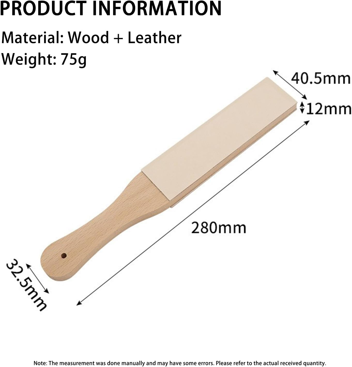 Yxvyxymyxxg Double-Sided Beech Wood Portable Leather Strop - Sharpening & Polishing Tool for Knives, Blades & Leather Craft image number 5