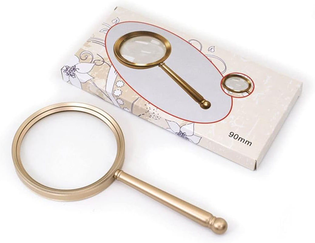 Meichoon Large Magnifying Glass 10X for Seniors & Kids,Handheld Reading Magnifier for Book Newspaper Reading,Close Work,Insect and Hobby Observation,Classroom Science(90Mm) image number 4
