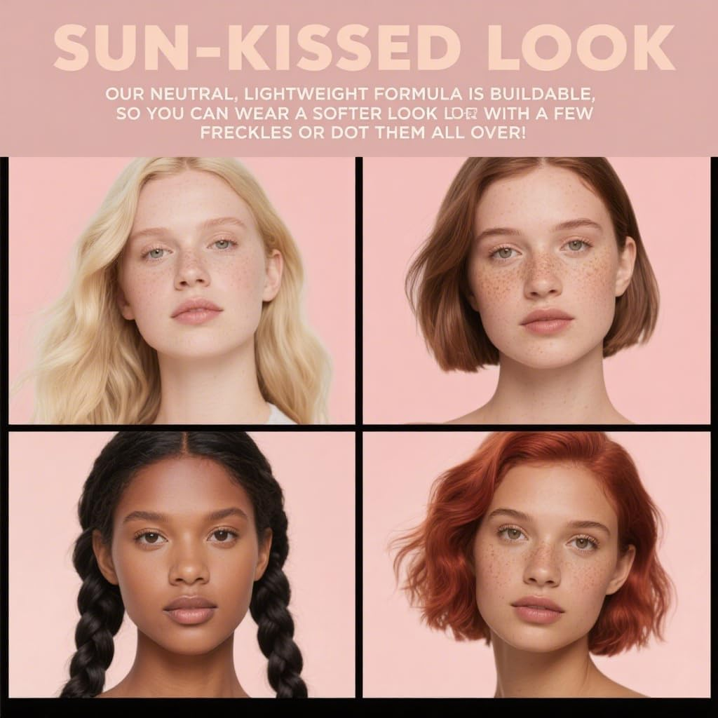 Wimode Eyeliner Freckle Pen,2 in 1 Liquid Freckle Stamp & Smudge-Proof Liquid Eyeliner,Long Lasting Dual Ended Fake Freckle Pen for Natural Lifelike Freckles Makeup(#1) image number 3