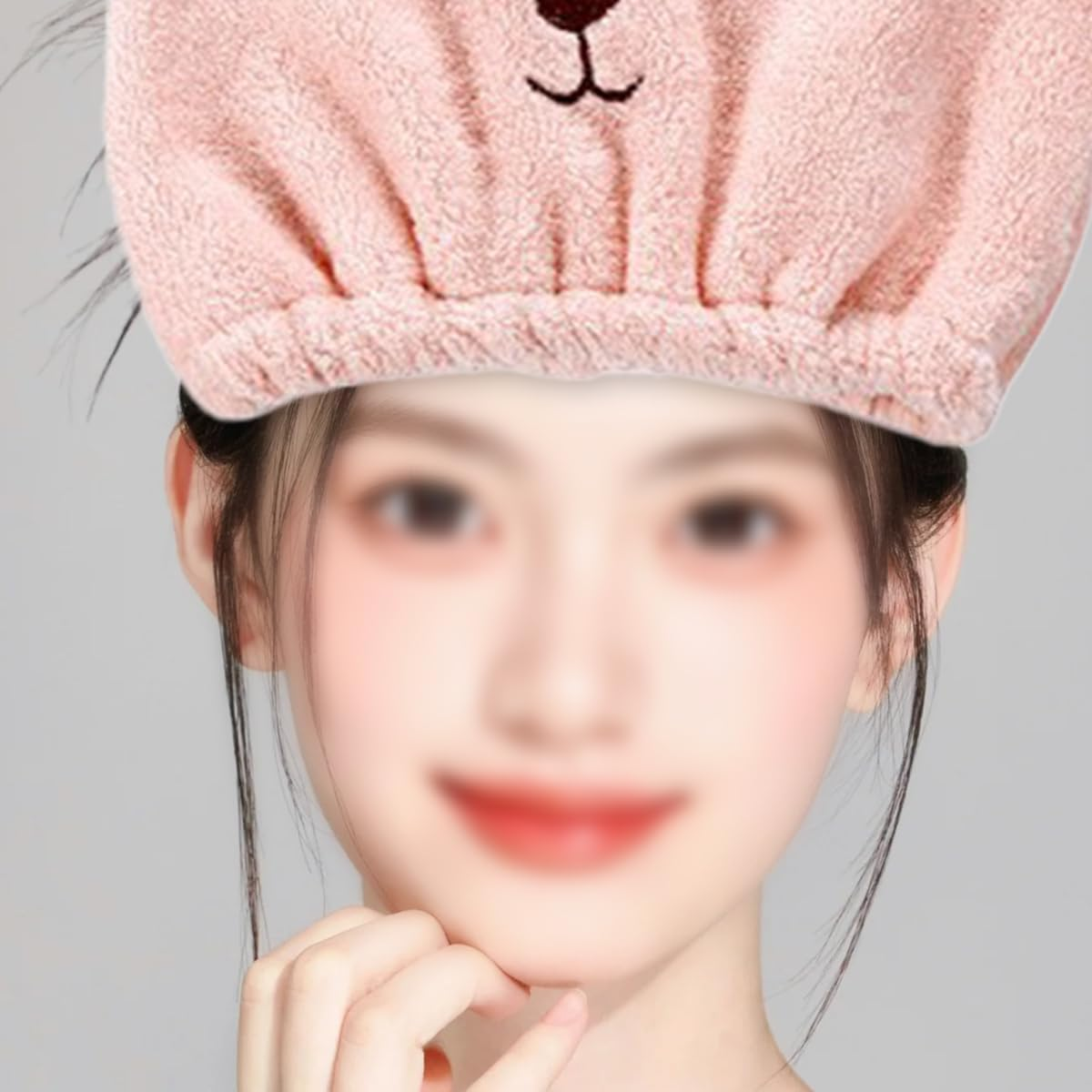 Enwye Quick Dry Coral Fleece Hair Towel Bag Absorbent Towel Suitable for All Hairstyles Easy to Use