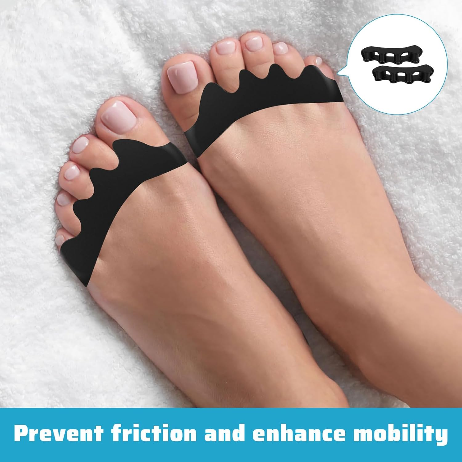 2 Pairs Toe Separators, Toe Spacers, Bunion Corrector for Women, Medical Grade Silicone Toe Spacer, Toe Spreaders, Toe Straightener, Big Toe Stretcher for Pain Relief and Their Original Shape image number 4