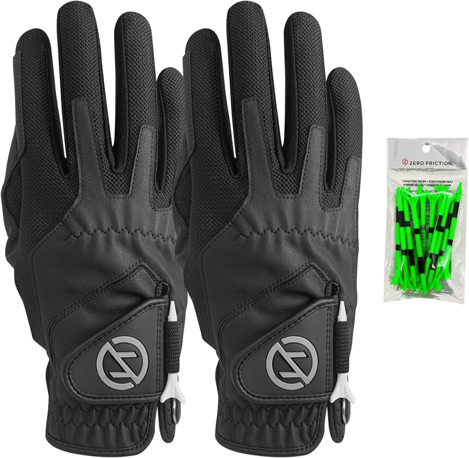 Zero Friction Male Men'S Compression-Fit Synthetic Golf Glove, Universal Fit