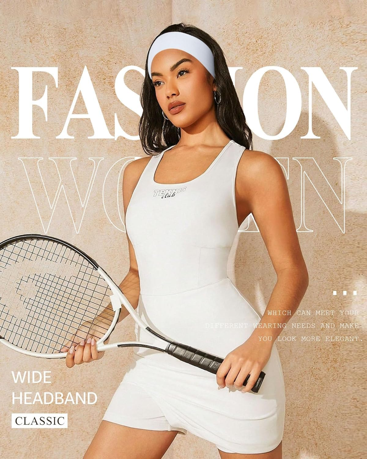 Tumurup Women'S Sports Headband, Pack of 10, Thin Elastic Hair Bands, Non-Slip Headband, Soft Hair Band, Yoga, Fitness, Running image number 6