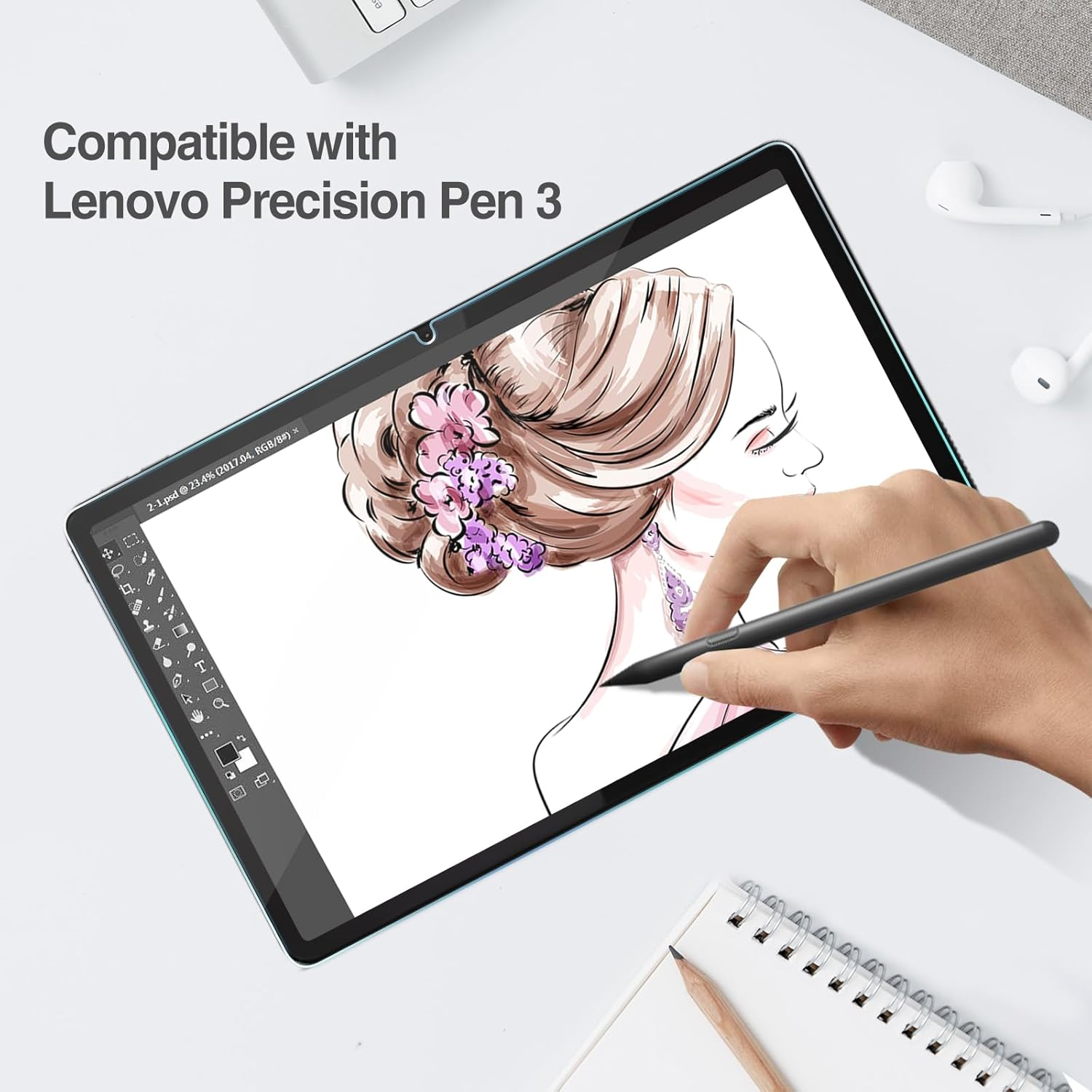 Procase 2 Pack Screen Protector for Lenovo Tab M11 2024, Tempered Glass Film Guard for Lenovo 11" Tab M11 2024 Release image number 6