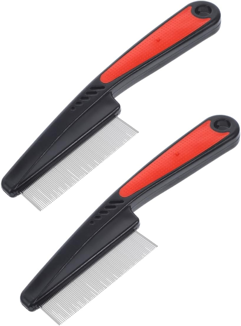 FRCOLOR 2Pcs Professional Fine Hair Combs for Men Women Dandruff Comb for Scalp Pet Hair Removal