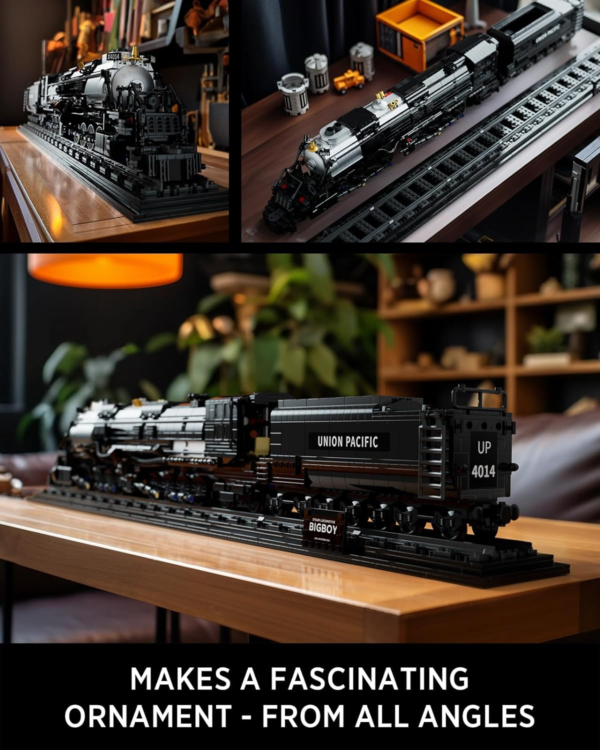 Nifeliz Big Boy Locomotive, Articulated Steam Locomotive Building Block Set, Legendary Steam Train Display Kit for Gift Giving (1,818 Pieces) image number 5