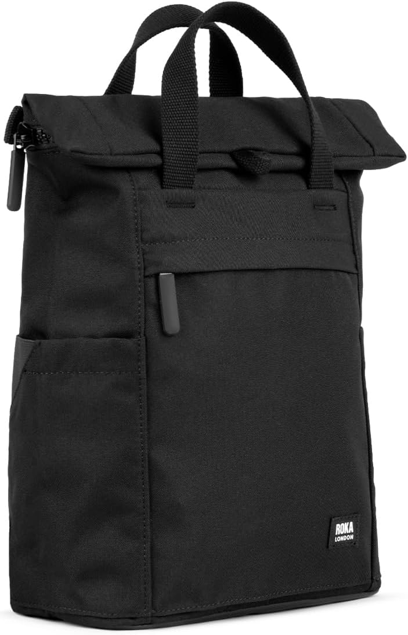 ROKA London Finchley a Small Sustainable Canvas Backpack - Airforce image number 4
