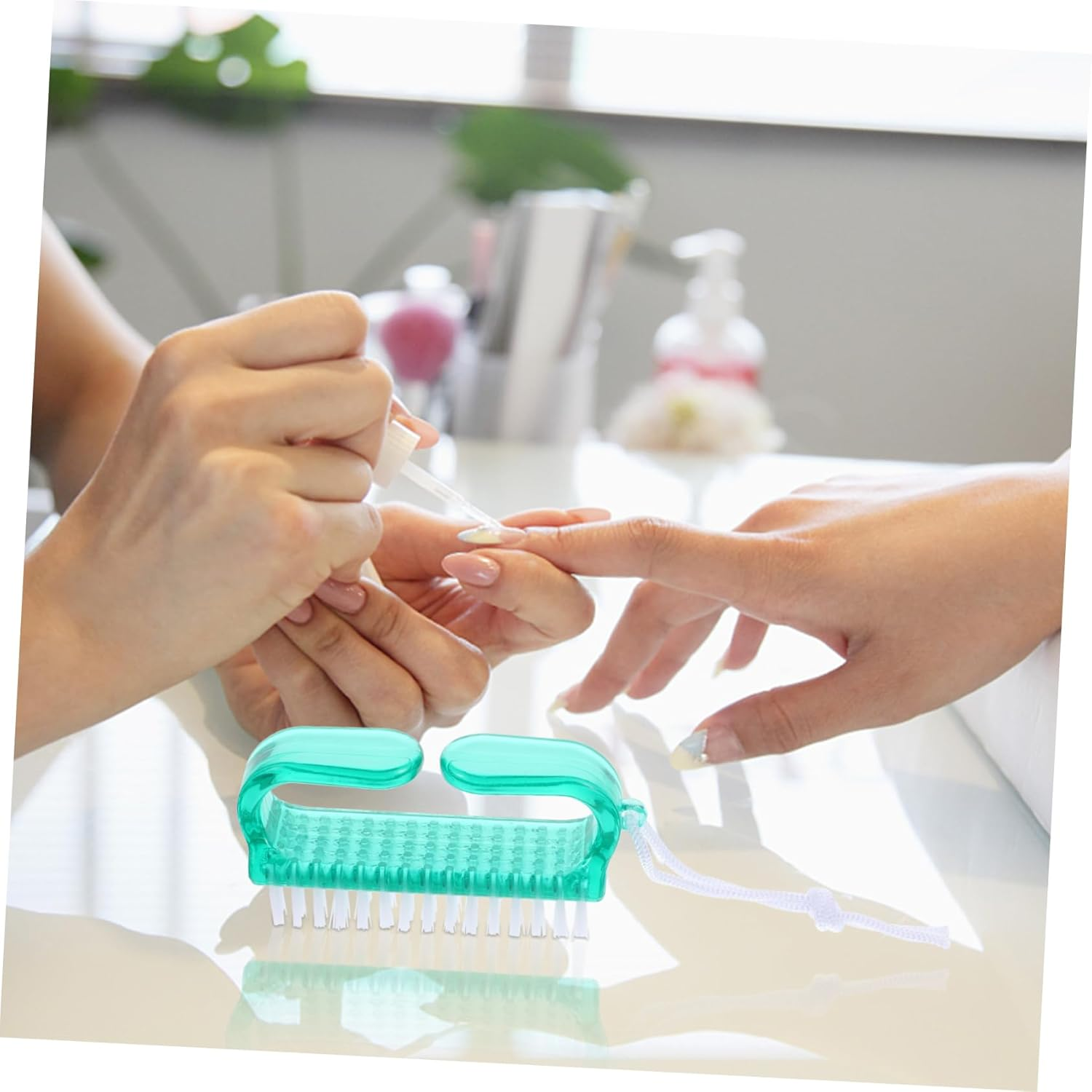 Didiseaon 4 Pcs Nail Cleaning Brush Durable Nail Scrub Brush for Fingernail Toenail Care for Home Travel Use Safe Cleaning Tool image number 5