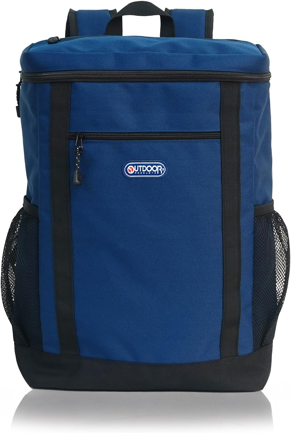 Outdoor Products Square Backpack, Box Type, Large Capacity, A4 Storage, PC Storage, Many Pockets, Commuting to Work