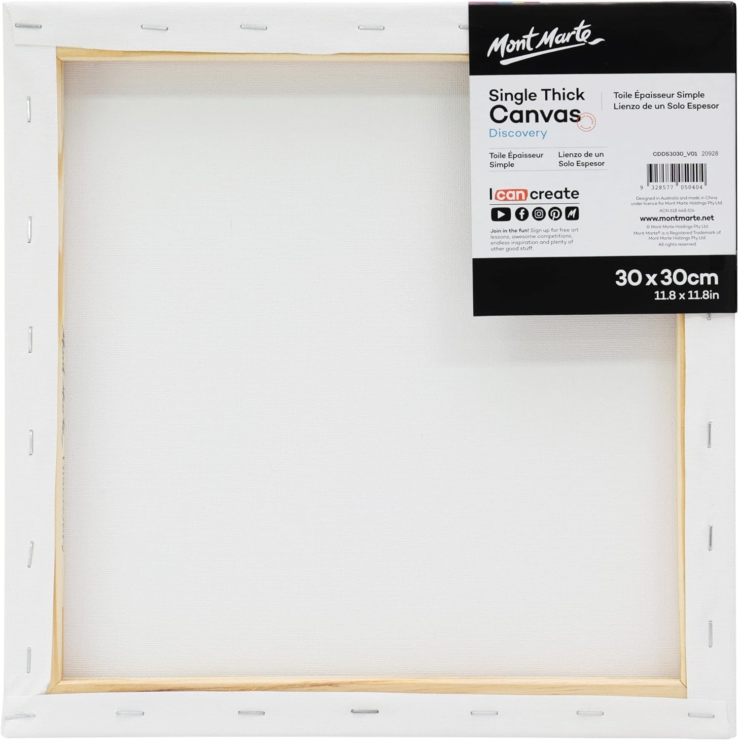 Mont Marte Discovery Single Thick Canvas, 30 X 30 Cm Size image number 1