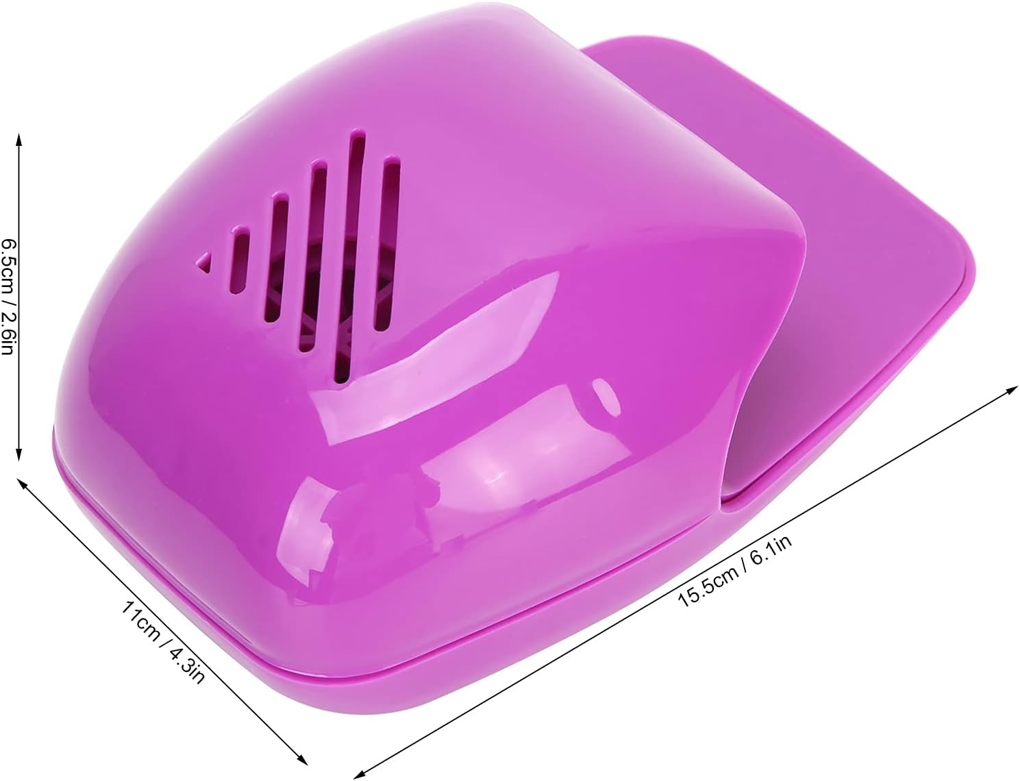 Marhynchus Portable Nail Polish Dryer Quick Dry Nail Dryer Blower for Regular Gel Acrylic Polish with Air Spray Safe for Kids Salon Home Travel (Purple) - Pink image number 6