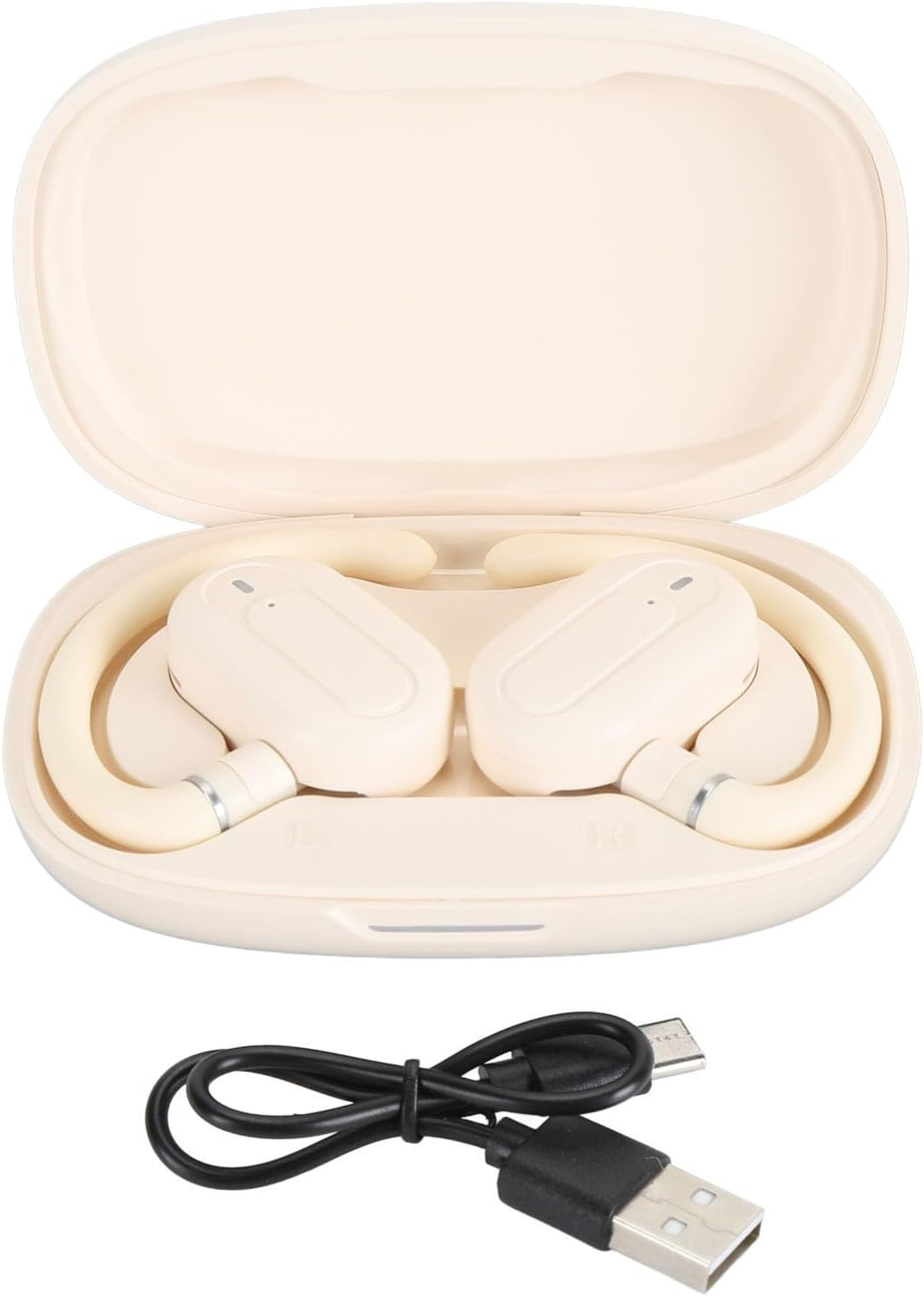 Dpofirs Open Headphones, Wireless, IPX7 Waterproof, with Microphone, for Long Periods of Time during Training [Touch Control] (Warm Yellow) image number 5