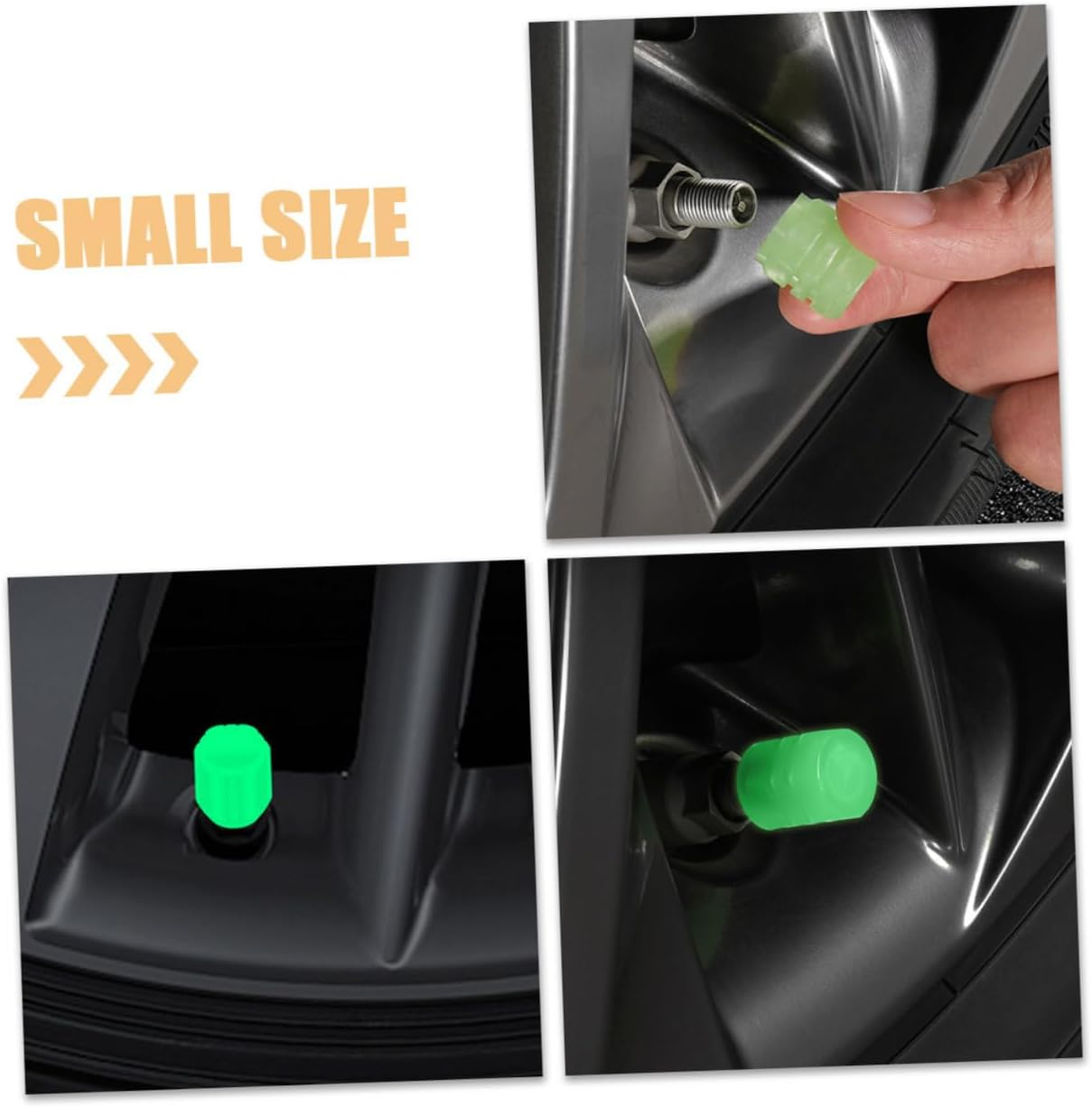 24Pcs Glow-In-The-Dark Tyre Valve Caps Car Tire Valves Stem Caps Decorative for Car SUV image number 1