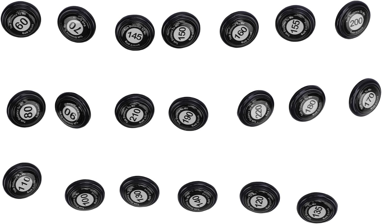 Club Distance Markers Ball Position Markers Club Yardage Sign ABS Durable Golf Accessories for Outdoor Sports Training 20Pcs