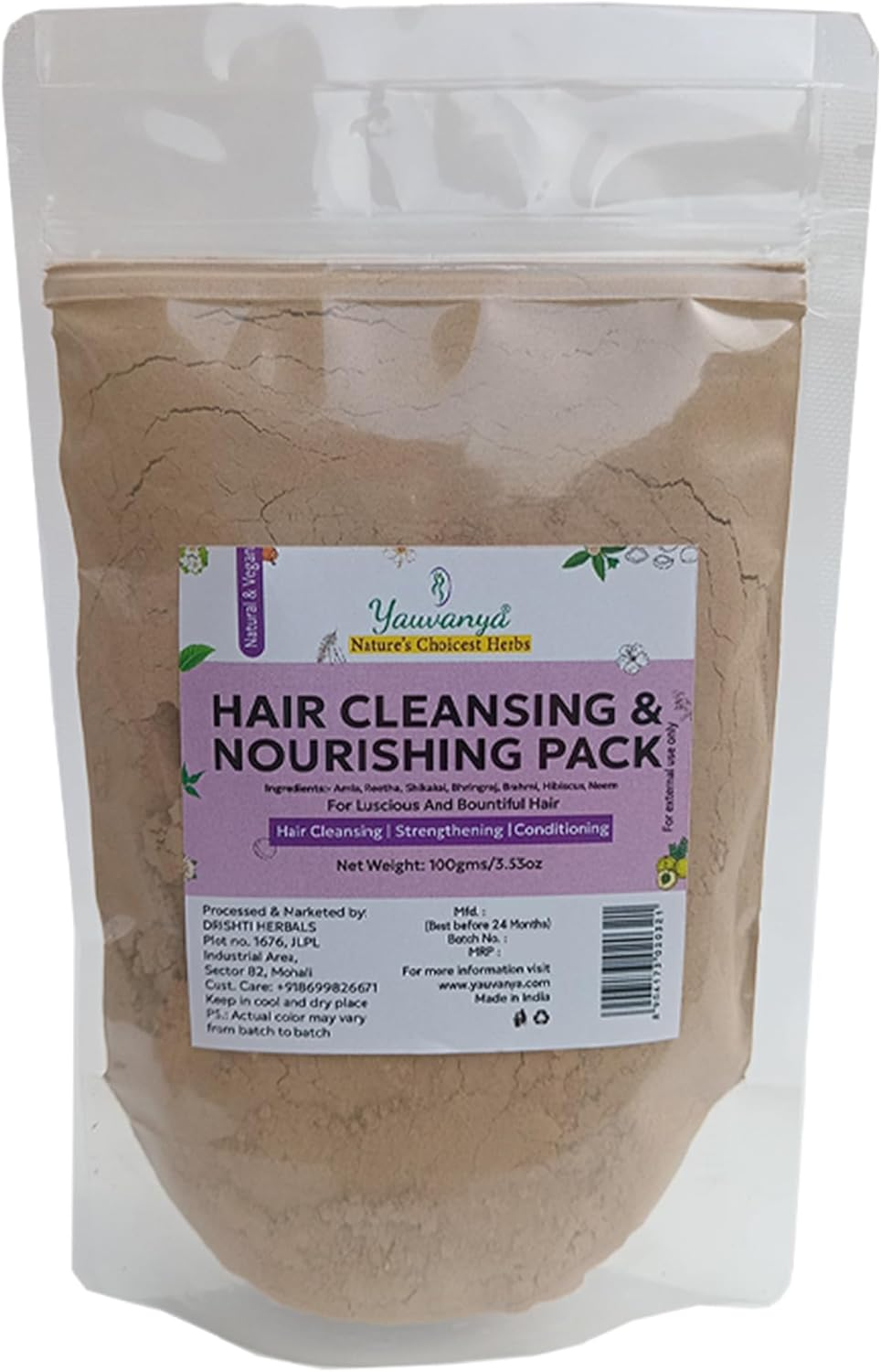 Yauvanya Hair Cleansing & Nourishing Pack (100Gms) image number 4