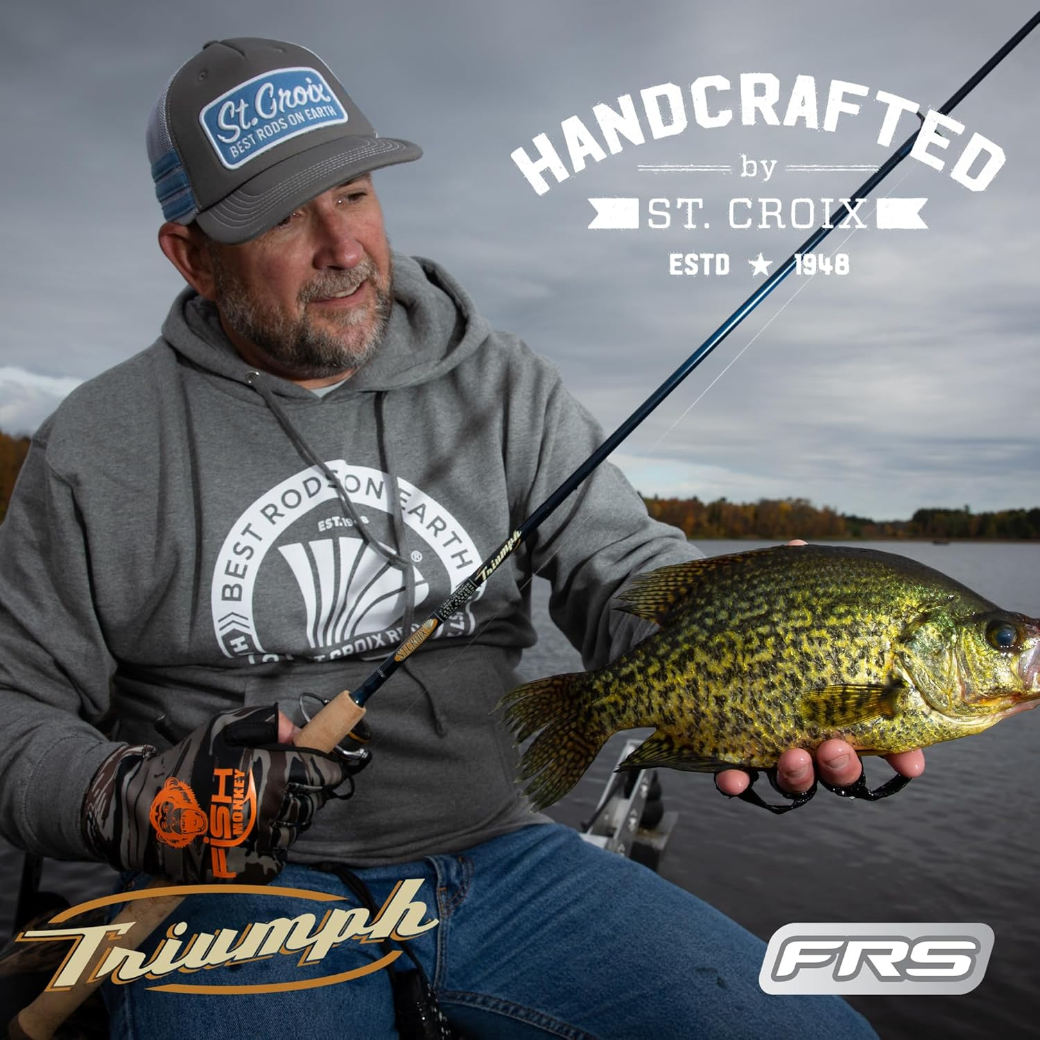 St. Croix Triumph Freshwater Carbon Spinning Fishing Rod with Cork Handle image number 2