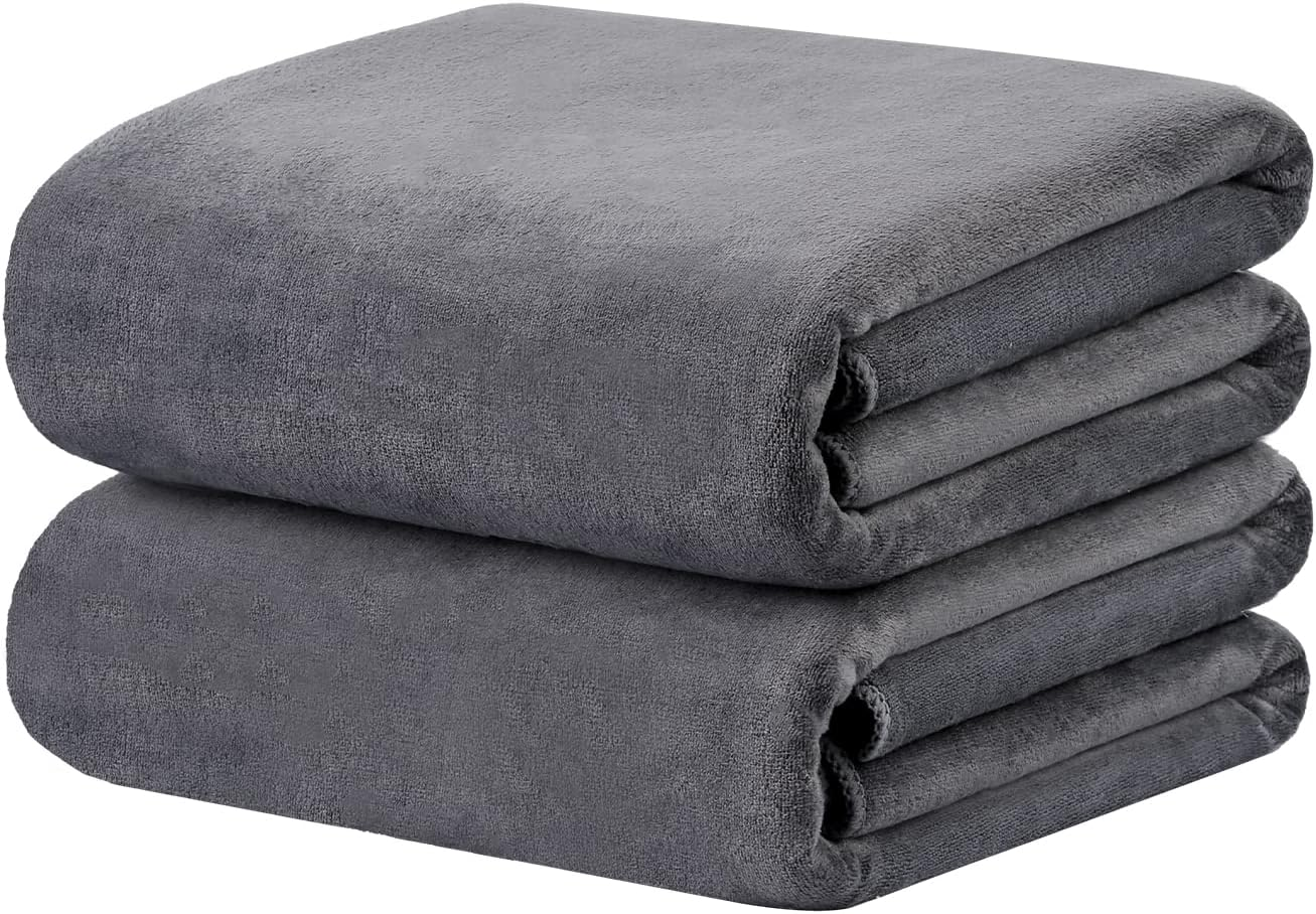Jml Microfiber Bath Towels, Oversized Bath Towel 2 Pack(40" X 80"), Super Absortbent and Fast Drying, Soft Multipurpose Microfiber Bath Sheet for Beach, Sports, Fitness, Yoga, Grey image number 3