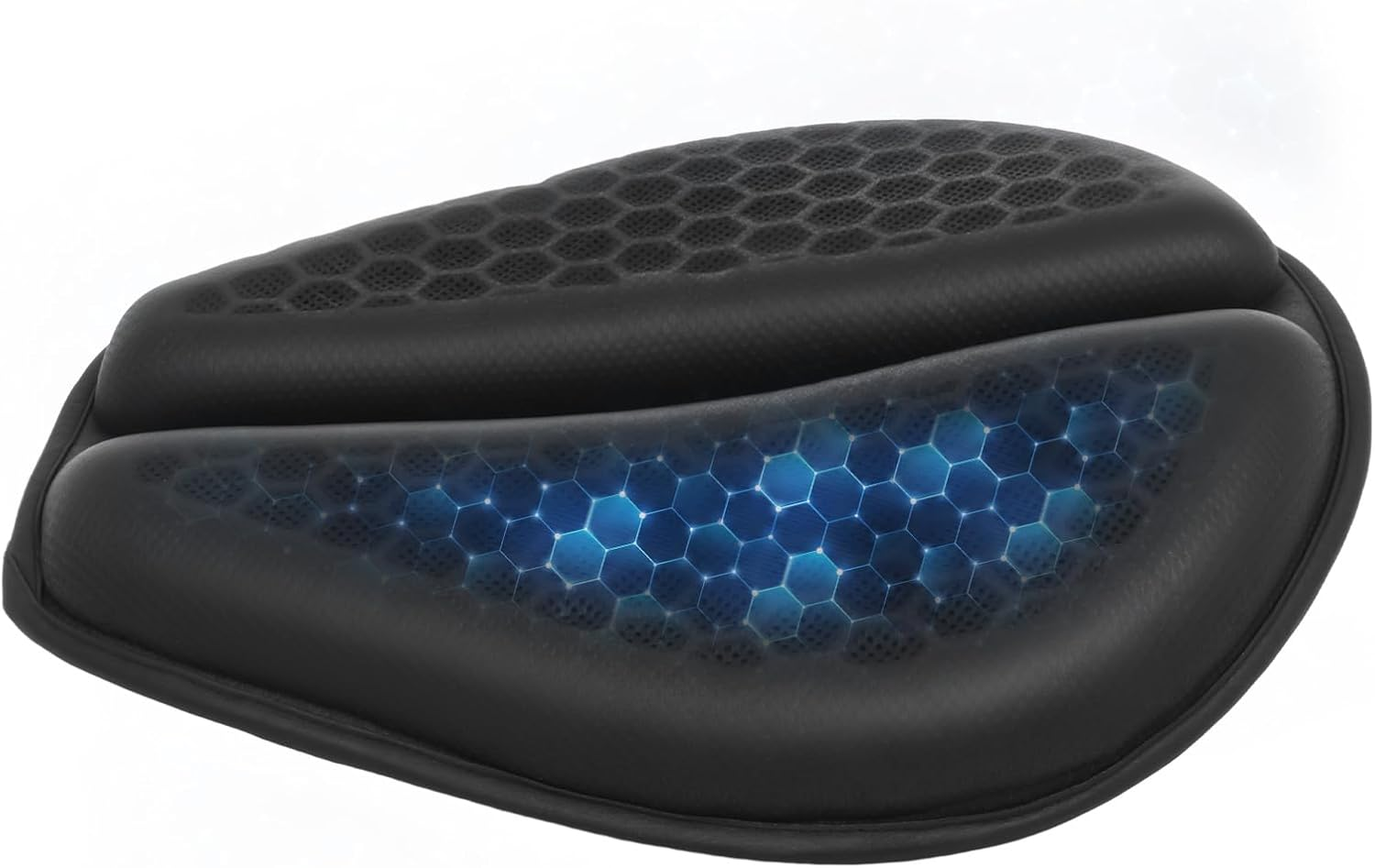 Motorcycle Gel Seat, Cushion Shock, Absorbing Breathable Motorcycle Gel Seat, 3D Honeycomb Structure, Pad Petal Shape Design, Stay Cool and Comfortable for Long Ride image number 4