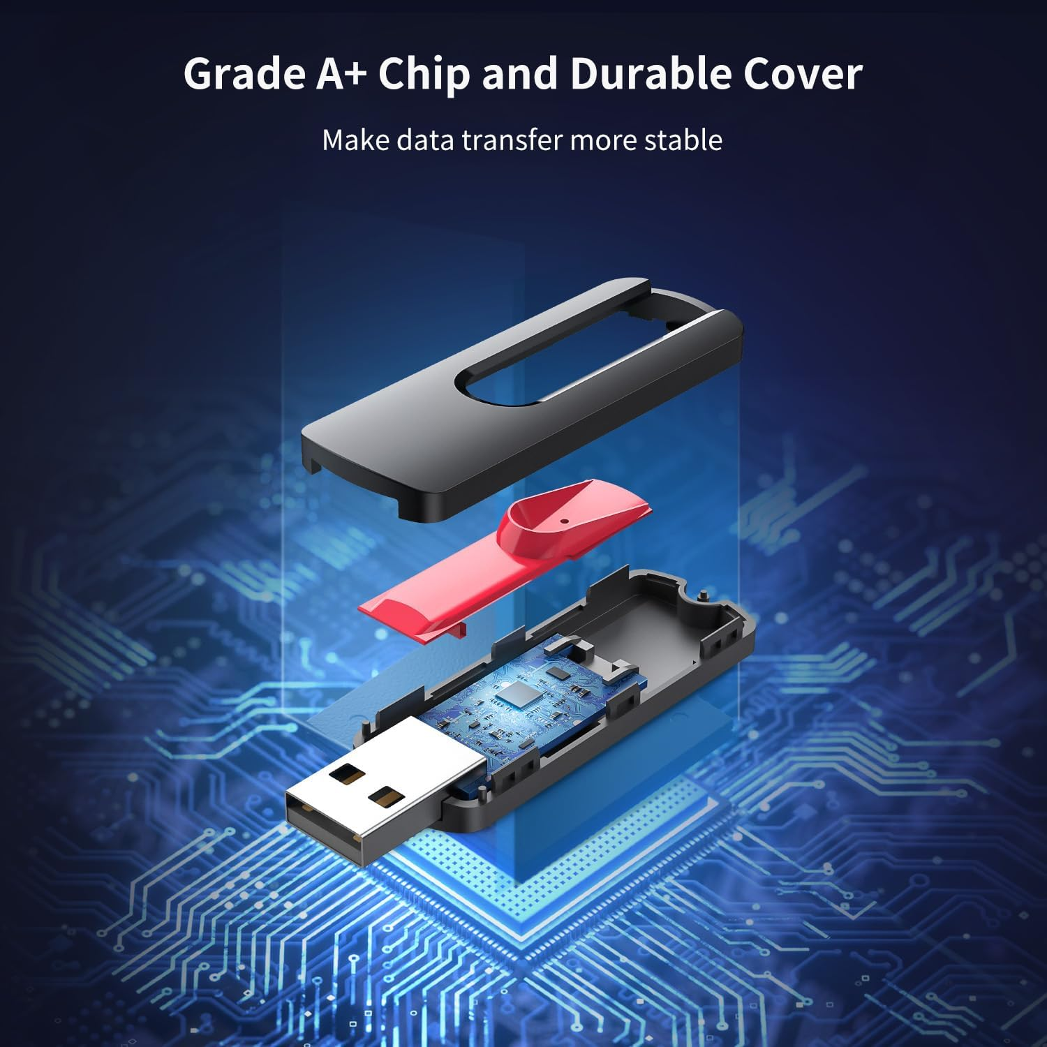 RAOYI 10Pcs 4GB USB Flash Drives Slide Retractable Memory Stick Bulk USB 2.0 Thumb Drive Jump Drive Zip Drive USB Sticks Data Storage Backup for PC Mac (4G, 10 Red Color) image number 3