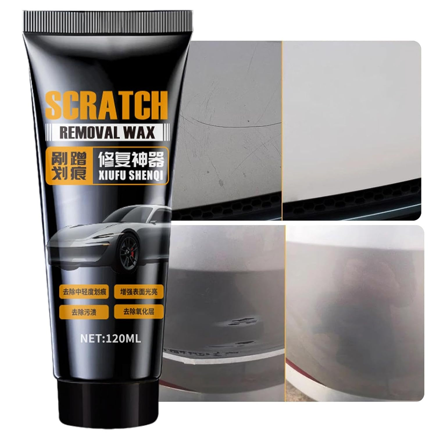 Car Paint Scratch Wax | 4.05Oz Scratch Remover for Vehicles - General Trucks Polish Scratch Remover for Water Dirt Easily Repair Paint image number 1