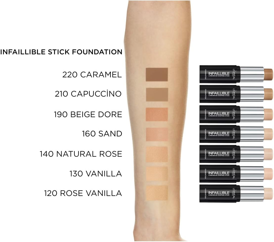 L'Or&eacute;al Paris Infallible Foundation Stick 190 Golden Beige image number 4