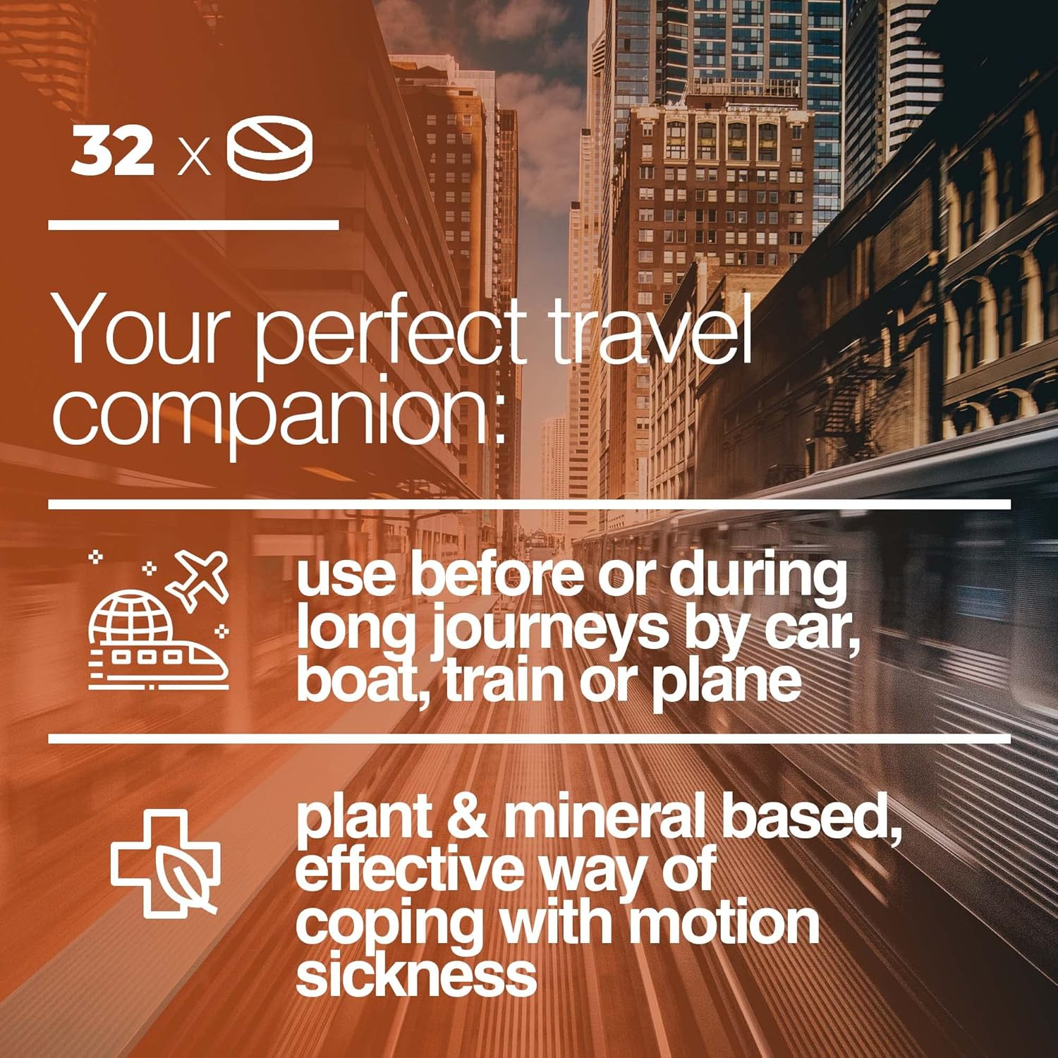 Trip Ease &ndash; Homeopathic Travel Support Tablets, Cruise Essentials for Car, Boat & Airplane Journeys (32 Tablets) image number 2