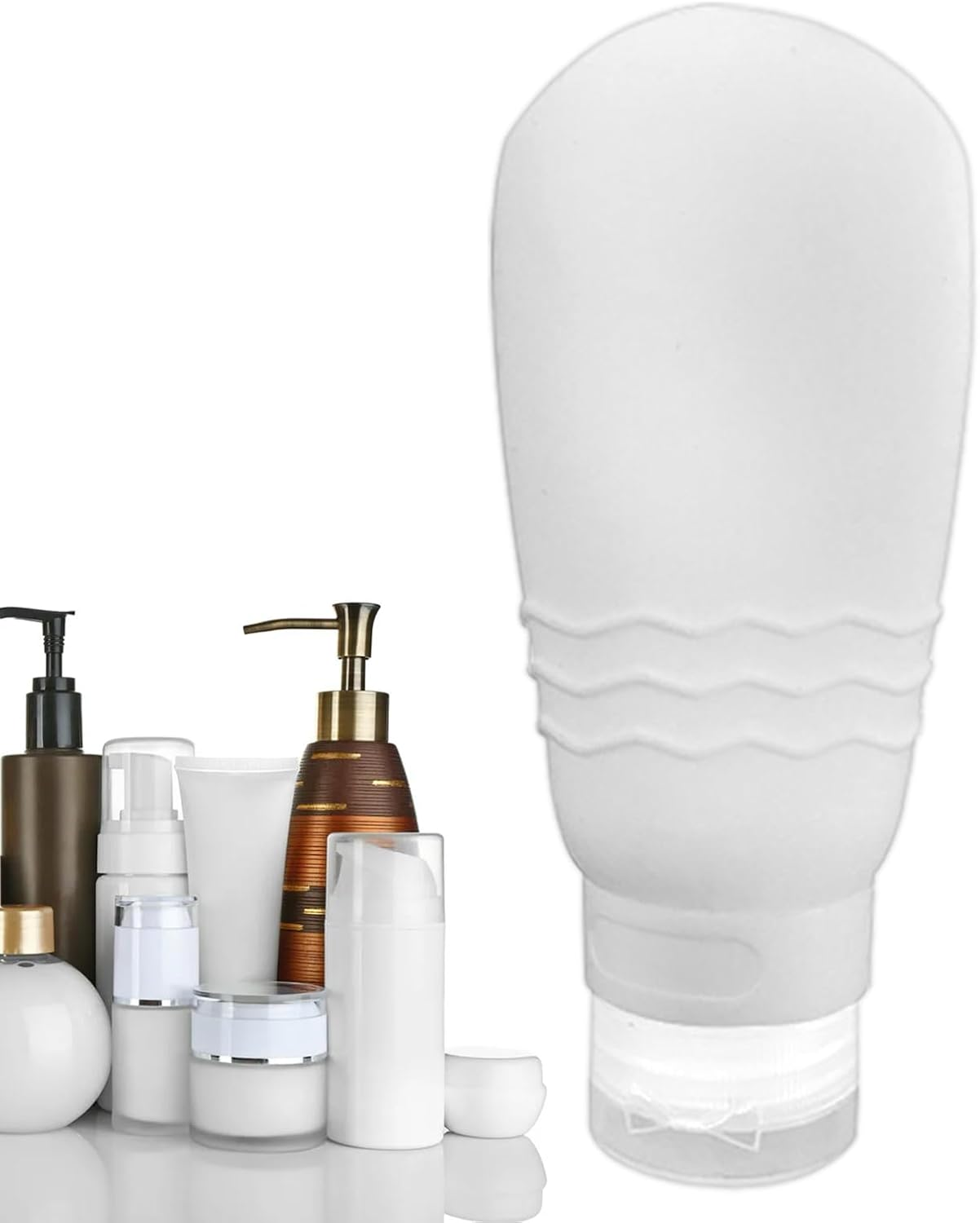 Travel Size Silicone Bottles | Squeeze Bottles Reusable Portable Cosmetic Supplies for Gel, Shampoo, Conditioner, Lotion, Cream Maciun image number 4