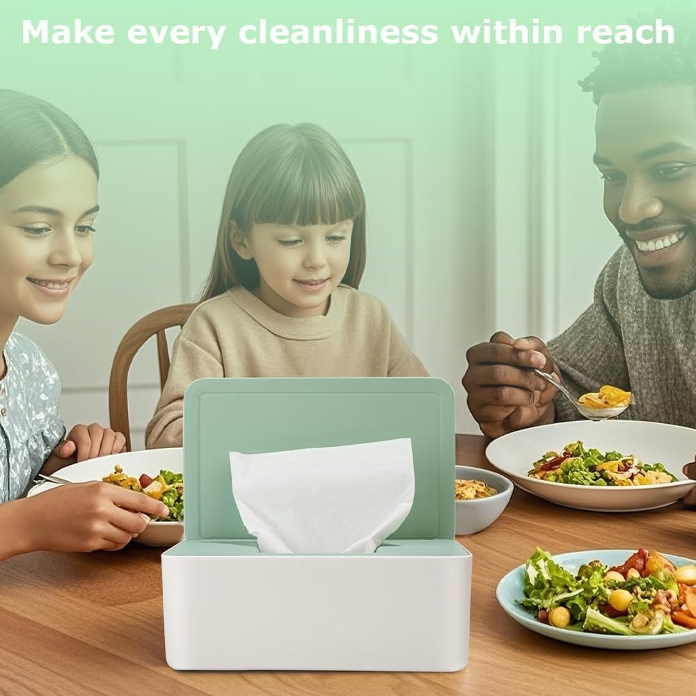 Multi-Functional Lidded Storage Box Set: Wet Wipe Box + Mask Box + Tissue Box, Suitable for Office/Home/Bathroom/Kitchen image number 4