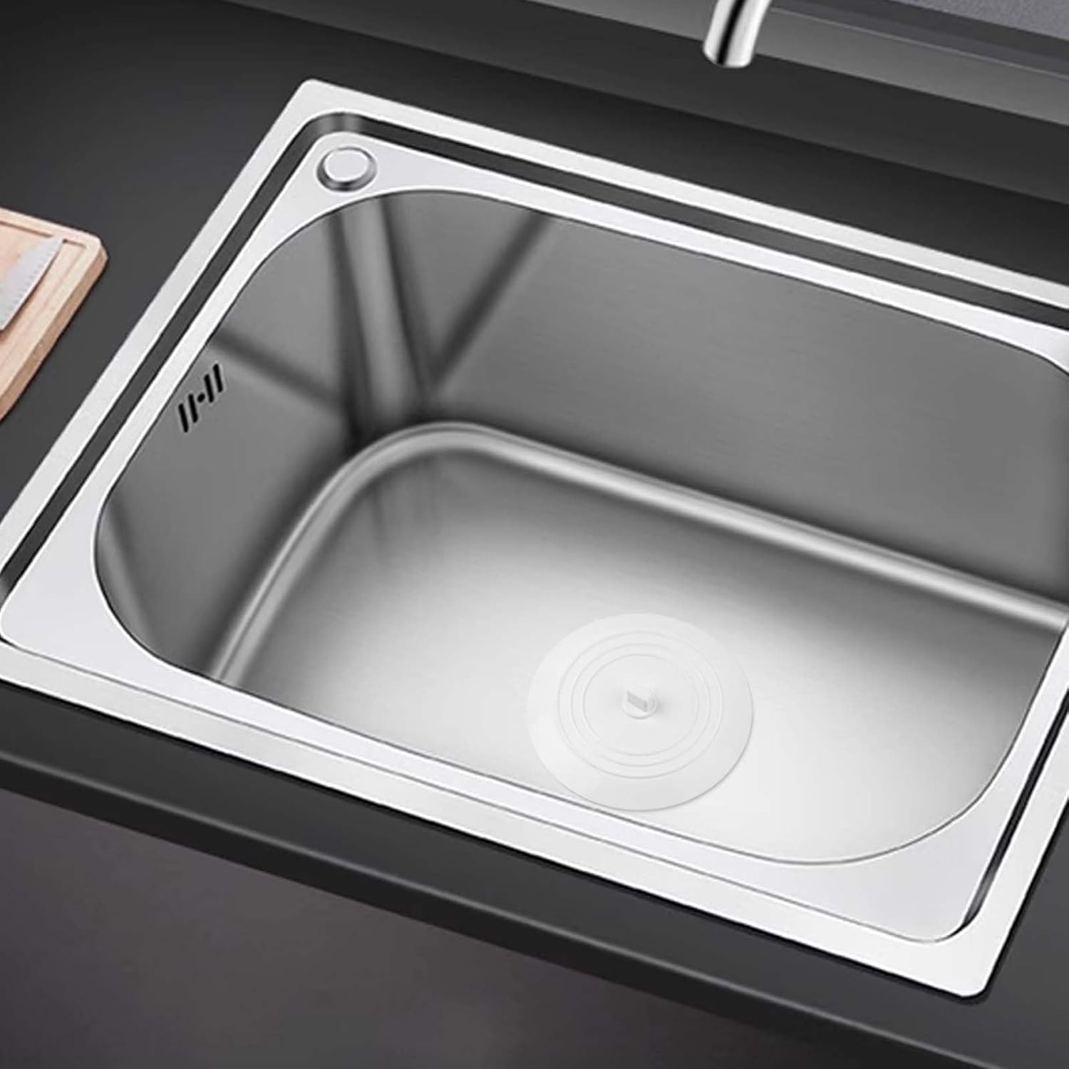 Vaincre White Bathtub Drain Stopper - 2PCS 5" Silicone Kitchen Bathroom Hair Water Shower Stopper, Bathtub Drain Plug, Universal Flat Suction Shower Kitchen Cover, Bathroom Laundry Accessories image number 5