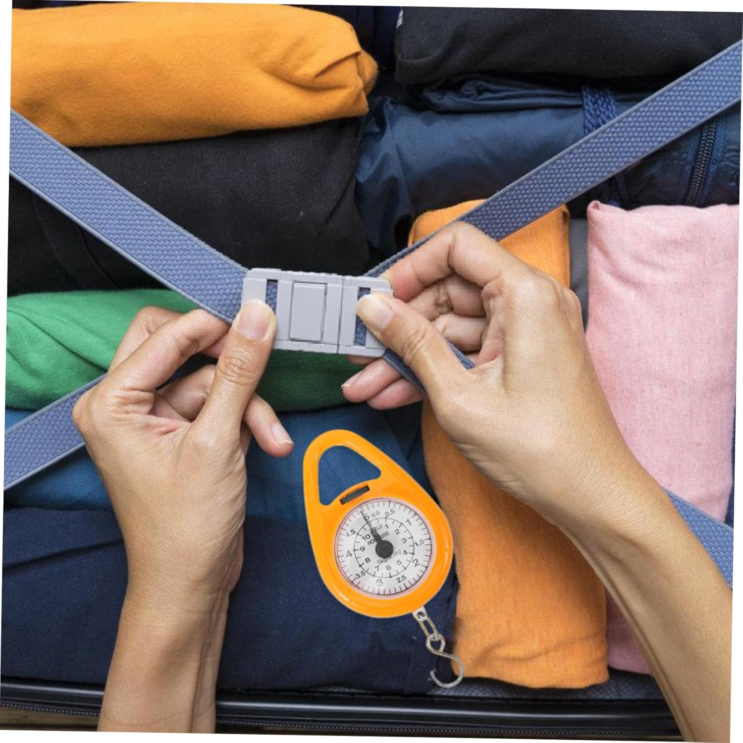 NAMOARLY Spring Balance Portable Handheld Large Scales Suitcases Scale for Luggage Travel Hanging Weigh Steel image number 5