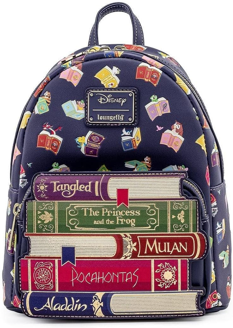 Loungefly: Disney Princess - Books AOP Mini Backpack image number 2