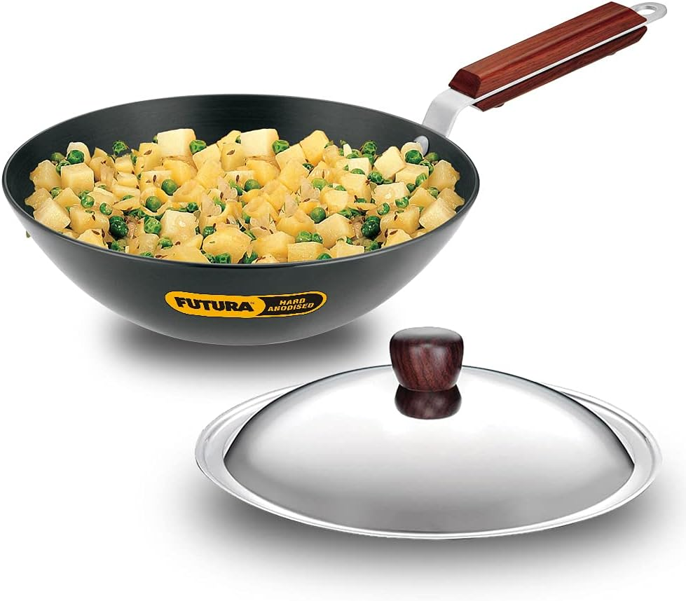 Hawkins Futura Hard Anodised Aluminium Deep Fry Pan with Lid, 2.5 Litre Capacity image number 5