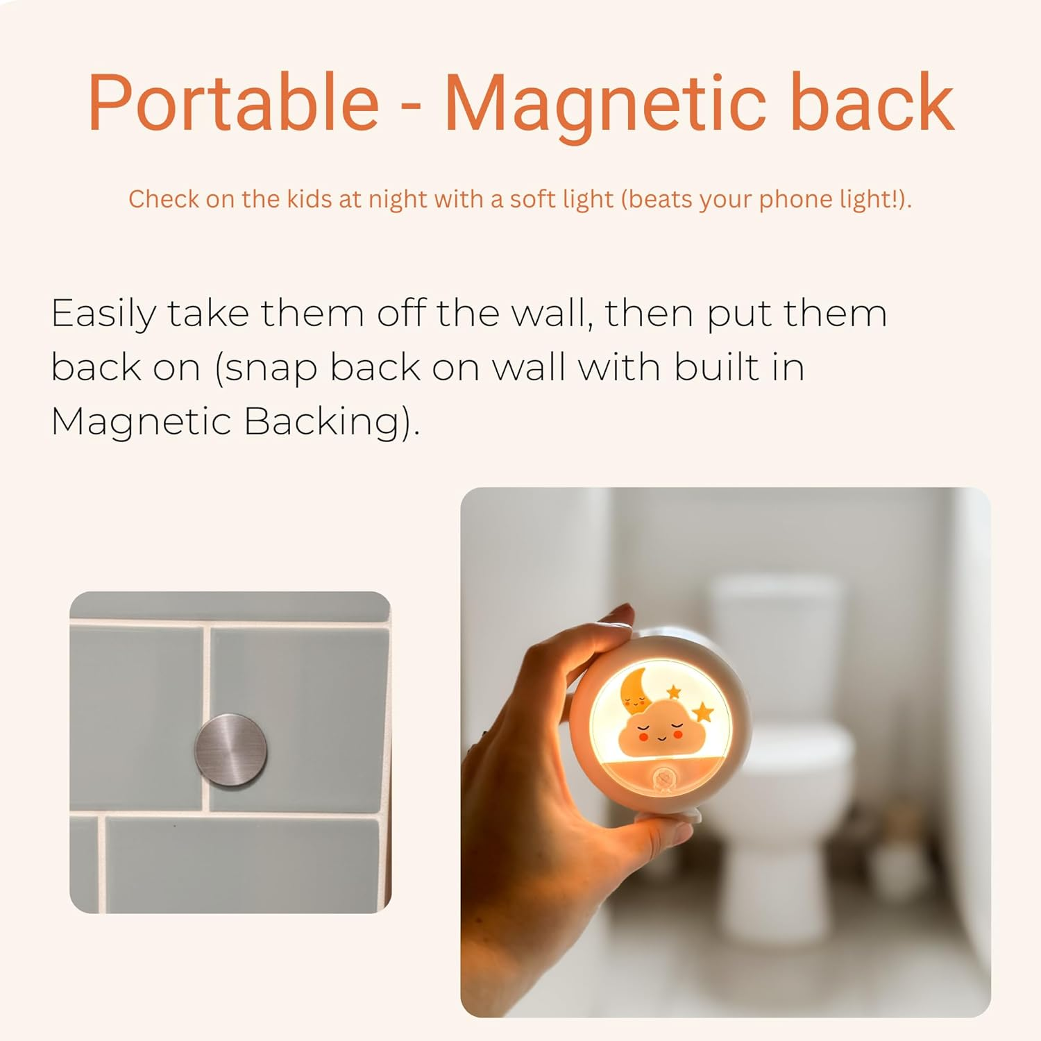 Motion Sensor Night Lights, 3 Pack | the Only Linked Motion Sensor Lights | Create Safe Light Pathways to the Bathroom, Hallway or Stairs. Soft Light, Rechargeable with 8 Week Battery Life. image number 6