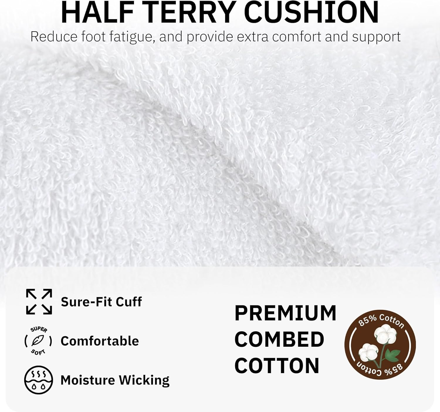 CLOSEMATE 6 Pairs Womens Ankle Athletic Socks Cushioned Cotton Comfort Breathable for Running Sports image number 5