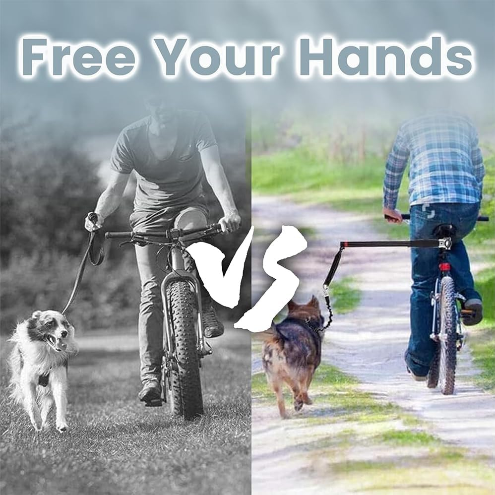 Dog Lead for Bicycle,New Upgrade Bicycle Dog Leash Exerciser,Easy Installation, Enhanced Control,Lead for Exerciser, Training, Jogging, Cycling, Bicycle-Cruises and Outdoor, Dog Walking Essentials image number 4