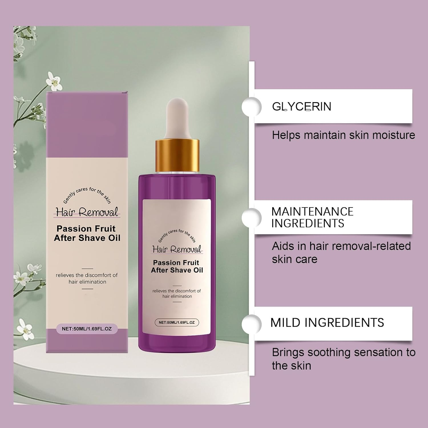 After Shave Oil,After Shave Oil Women for Smooth Skin,Reduce Hairs & Dryness,Shaving Skin Care Oils,Hydrating & Soothing Body Serum,Gentle & Non-Irritating,Reduce Discomfort after Shaving (1 PCS) - 4 Pcs image number 3