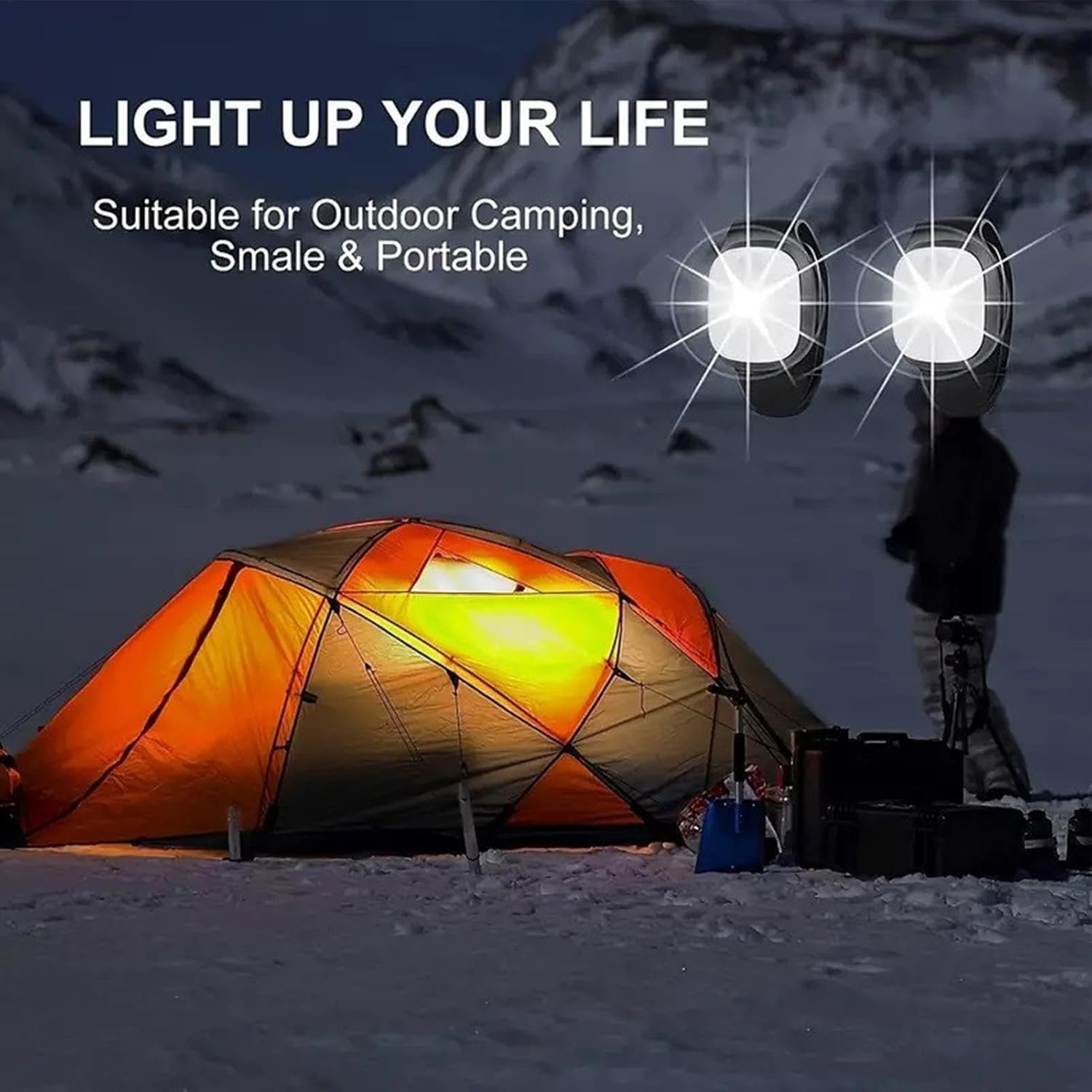 Lmyit Running Light Clip | Portable Multifunctional 5 LED Lamp USB Charging | High Visibility Accessories, Rechargeable Safety Flashlight for Camping image number 2