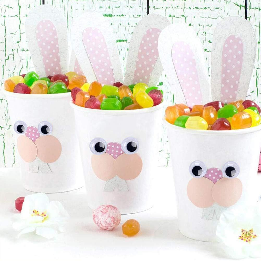 1280Pcs Wiggle Googly Eyes,Doll Wiggle Eyes Self Sticking Doll Puppet Eyeball DIY Decoration Craft Lifelike Vivid Googly Eyes Replacement image number 6